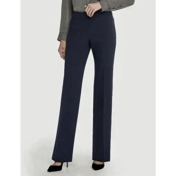 Ann Taylor Solid Navy Signature Trouser Office Career Pants 6 - Picture 1 of 6